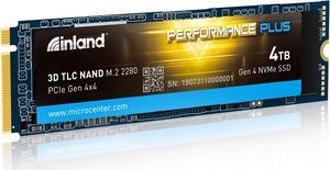 INLAND 4TB Performance Plus NVMe Internal Gaming SSD Solid State Drive Optimized for PS5 - Gen4 PCIe, M.2 2280, DRAM Cache, 176-Layer TLC 3D NAND Flash, Up to 7200MB/s