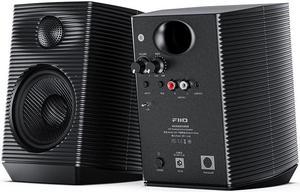 FiiO SP3 Powered HiFi Active Desktop Speakers - 80W Stereo Computer Speakers and Home Music Sound System with AUX Audio/RCA, 2-Way (Black)