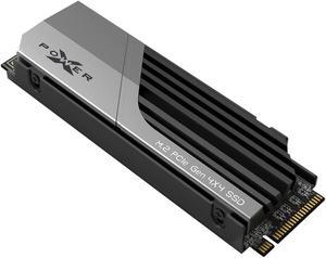Silicon Power 4TB XS70 Nvme PCIe Gen4 M.2 2280 SSD R/W Up to 7,200/6,800 MB/s, DRAM Cache, with Built-in PS5 Heatsink, Compatible with PlayStation 5 (SP04KGBP44XS7005)