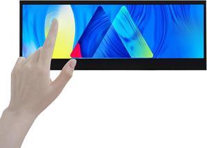 VSDISPLAY 14'' 14 Inch 3840x1100 IPS LCD Touchscreen 4K UHD Display with Mini HD-MI Type-C Video Input and Dual Speakers,for DIY Stretched Bar LCD/Laptop Second Monitor