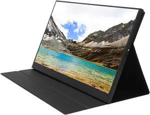 Yoidesu 17.3in Portable Monitor, 2.5K FHD 165Hz Touchscreen Gaming Monitor USB C External Secondary Screen with Protective Case, HDR Travel Monitor 4mm Extremely Narrow Bezel