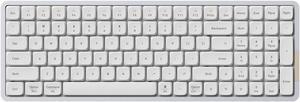 LOFREE Flow Low Profile Mechanical Keyboard, 100 Keys Rechargeable Wireless Keyboards with Bluetooth and Wired Connection for Windows, Mac OS/White Ghost Linear Switches