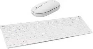 Macally Wireless Bluetooth Rechargeable Mouse and a Wireless Bluetooth Keyboard for Mac & PC, Classic Apple Essentials