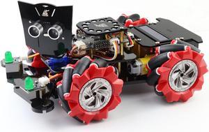 LK COKOINO 4WD Smart Car Robot Kit with Mecanum Wheels for Arduino, STEM Education Project Robot Car, Programmable DIY Starter Kit for Boys, Girls and Adult