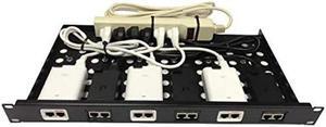 RACKIDEA | RI-UB6A | Rack Mount Kit for Ubiquiti PoE Adapter - no Include PoE adapters and Power Extension