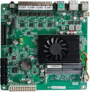 HKUXZR NAS Motherboard N5105,4 Port i226/ i225 2.5GbE LAN,M.2 NVMe, 6*SATA3.0,2*DDR4, 1*PCIe4.0, Mini ITX Soft Router VPN Openwrt Barebone Micro Appliance DIY