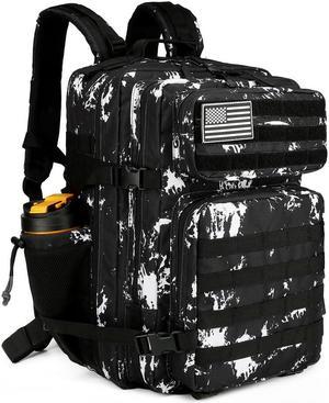 HongXingHai Large Travel Backpack For Women Men Hiking Waterproof Outdoor Rucksack Casual Daypack Fit 156 Inch Laptop Shoes Compartment Black Lightning