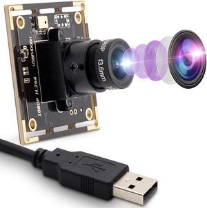 Hotpet 2MP Webcam 1080P USB Camera Module with Sony IMX322 Sensor Webcam 0.01Lux Low Illumination Camera Board with H.264 Format Play & Plug Free Drive USB 2.0 OTG Camera