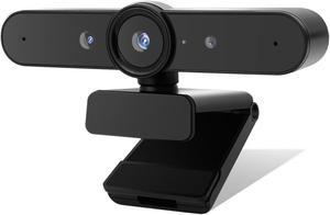 hoveod Windows Hello Webcam, FHD1080P 30fps, Dual-Lens Dynamic Face Recognition Camera for Windows 10/11