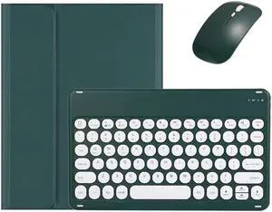kaidisen Keyboard Case for iPad Air 11 inch 2024/ iPad Air 4 iPad Air 5 10.9 inch/iPad Pro 11 inch 4th/3rd/2nd Gen Case with Keyboard Bluetooth Mouse, Detachable Candy Color Round Key,Dark Green