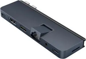 HyperDrive Duo PRO 7in2 USB-C Hub Multiport Adapter for MacBook/iPad/PC/Chromebook  4K HDMI 60Hz HDR Support, Gigabit Ethernet, USB4/Thunderbolt 4, 10Gbps USB-C & USB-A, MicroSD