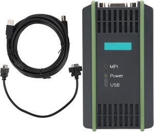 PC USB PLC Programming Cable Adapter, MPI PPI DP Port Supported with Connecting Line Compatible with S7-200 S7-300 S7-400