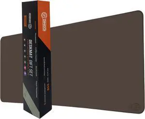 ICONIC - PRO PC GEAR PU Leather Desk Mat | Premium Mouse Pad with Bonus Travel Pad, Coaster & Bookmark | Stylish, Durable, Waterproof Mouse Pad for Office & Home(Dark Brown XXL, 40"x16)