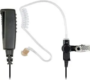 PRYME(r) Surveillance Style 2-Wire Lapel Microphone w/Acoustic Tube Earphone - for Moto Series Radios (for Moto TK100, SL300 or 7550 Radios)