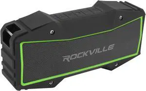 Rockville Rock Everywhere Portable Bluetooth Speaker/Waterproof/Wireless Link,Black