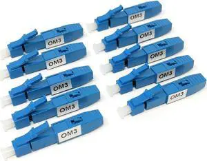 Ultra Spec Cables Field Installable LC-UPC Multimode OM3 50/125 Connector for 0.9mm Cable (10 Pack) (Quick Connectors)