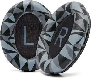 WC PadZ QC45 - Earpads for Bose QuietComfort 45 / QuietComfort Se/QuietComfort Wireless, Made by Wicked Cushions | Extra Thick Cushion | Premium Durable Stitching | Geo Grey