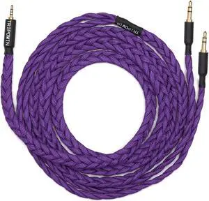 Linsoul Tripowin GranVia Upgraded OFC High Purity Headphone Audio Replacement Cable (2.5mm Plug, Dual 3.5mm, 2m Length, Purple)