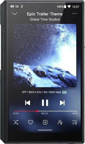 FiiO M11S Hi-Res MP3 Music Player with Dual ES9038Q2M, Android 10 Snapdragon 660, 5.0inch, Lossless DSD/MQA, 5G WiFi/Apple Music/Tidal/ Music 4.4mm 2.5mm/3.5mm/4.4mm Black