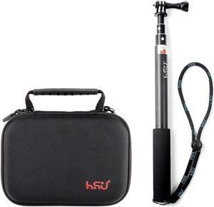 HSU Small Case and Waterproof Hand Grip for GoPro Hero 10/9/Hero Fusion/GoPro Hero 8/7/6/5/4/3