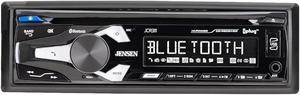 Jensen JCR311 10 Character LCD Single DIN Car Stereo Radio CD Player Push to Talk Assistant Bluetooth Hands Free Calling & Music Streaming AM/FM Radio USB Playback & Charging