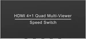 1080P HDMI 4x1 Quad Multi-viewer Segmentation Converter Screen Splitter Compliant with HDMI 1.3a
