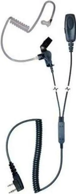 Klein Electronics Patriot-M1 Patriot Professional 2-Wire Surveillance Earpiece for Motorola/Blackbox/HYT/Relm/TEKK Radios, True Noise Reduction Microphone, Dual PTT Pust-to-Talk Button