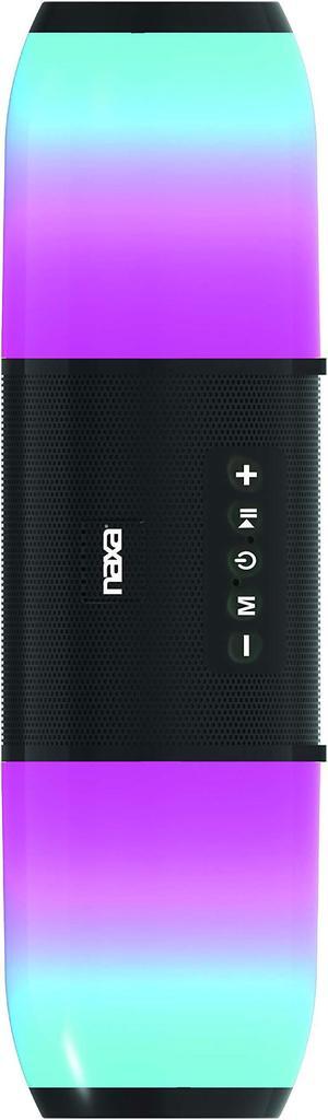 NAXA Electronics NAS-3097 Vibe Xtra Bluetooth Speaker and MP3 Player with LED Flashing Lights, Black