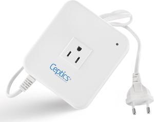 Ceptics 200-Watt Voltage Converter - Step Down - 220v to 110v / 240v to 120v Travel Power Converter - for Hair Straightener, Laptops and Chargers, CE Certified
