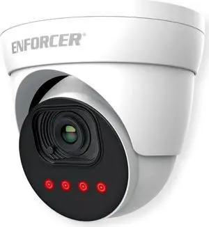 Seco-Larm EV-N2506-NW4WQ Enforcer 5MP Motorized IP Turret Camera, White; 1/2.7" CMOS Sensor; 2880 x 1620 Max Resolution; 2.8~12 mm Lens; WDR; 3DNR; IR Range up to 147 feet; PoE