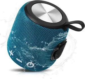 UrbanX Bluetooth Speaker: Powerful Stereo Sound, IPX7 Waterproof, True Wireless Stereo Pairing, Portable Design, Latest Bluetooth V5.2 - Perfect for Beach, Outdoor, Home, Parties- Blue