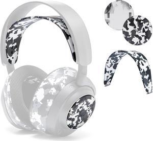 WC Arctis Nova Accessory Bundle Pack - Silicone Headband and Side Speaker Plate Upgrade for Arctis Nova Headsets by Wicked Cushions | Snow Camo