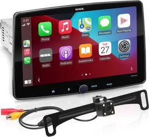 Sound Storm Laboratories SDML10ACPR Apple CarPlay Android Auto Car Multimedia Player - Single Din Chassis With 10 Inch Capacitive Touchscreen, Bluetooth, No DVD, Rear Camera Included, RGB Illumination