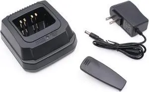 Replace NTN9858 NTN8923 NTN7144 Battery Charger with Belt Clip for Motorola XTS2500 XTS3000 XTS5000 MT2000 MTS2000 HT1000 GP900 GP1200 PR1500 Radio (NO-IMPRES)