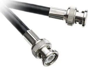 ACL 12 Feet BNC Male to BNC Male RG6 Coaxial Cable, UL Rated, Black, 5 Pack