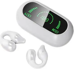 anbaole Open Ear Headphones,Sport Earbuds,Sport Headphones,Open Earbuds,Wireless Earbuds Mini for Cycling Driving, Open earplugs, Running Earbuds (White)