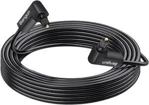 Double 90 Degree Optical Audio Cable 40ft, Slim Digital Audio Optical Cable, SPDIF Cable, 360 Degree Right Angle Fiber Optic Toslink Cable Compatible for Sound Bar, HDTV, PS3/PS4, Xbox, Home Theater