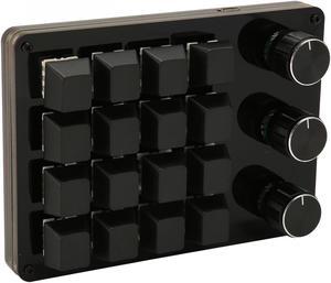 16 Keys Programmable Keypad, Mini Numeric Keypad with Blue Switch, Hot Swappable, Separate Design for Gaming Office Media