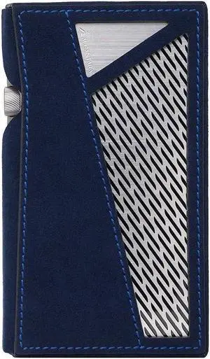 Dignis for Astell&Kern AK A&Futura SE100 Alcantara Genuine Leather Case Cover + Top/Bottom Protection Film (Dark Navy)