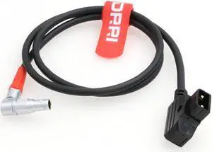 DRRI 2 Pin Reverse Right Angle to Dtap Power Cable for Zacuto Gratical Eye viewfinder