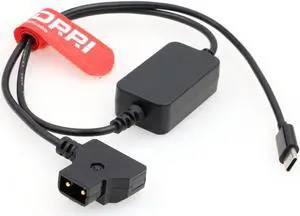 DRRI D-Tap to Regulated 5V USB Type-C Output Power Cable for Audio/Cine Equipment (5V USB-C Cable)