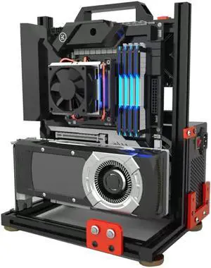 PC Test Bench Open Air Computer Case ITX Motherboard Chassis Aluminum Bracket DIY Bare Frame ATX Support 120 240 360 Liquid Cooling