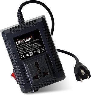 LiteFuze 500 Watt Step Up/Step Down Travel Voltage Converter, 220/110v to 110/220v converter with Type B Plug - Compatible with Hair Straightener, Camera, Laptop & More