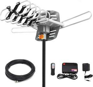 HDTV Digital Antenna -150 Miles Range w/ 360 Degree Rotation Wireless Remote - UHF/VHF/1080p/ 4K Ready(Without Pole). Upgraded 2020 Version