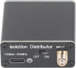 Active RF Isolation Distributor, 100kHz-150MHz RF Splitter for SDR GPSDO Source, Reliable Distribution with Isolator for Common Mode Interference Suppression