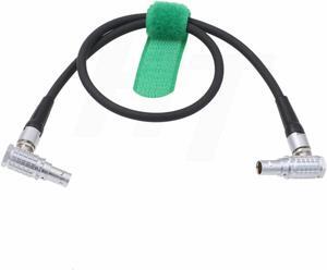 HangTon 0B 2 Pin Right Angle Power Cable for Alexa DSMC2 Camera, Teradek Bolt Bond, SmallHD Monitor, Z CAM E2 F6 S6 Camera EVF 30cm