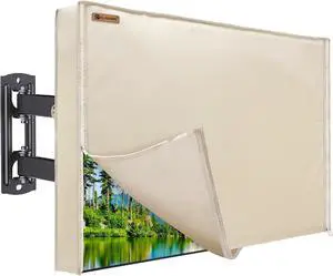 IC ICLOVER Outdoor TV Cover 39-40 Inch, 600D Heavy Duty 4 Season Weatherproof TV Protector, Waterproof Zipper, Roll Up Front Flap, Remote Control Pocket, Outside Television Cover for LED, LCD TVs