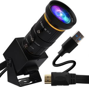 IEights 4K USB3.0 HDMI Camera 4K 60fps Manual Zoom Webcam for Computer Mini Lightburn Camera for Laser Engraver H.264 Telescope USB Security Camera Industrial PC Camera for Raspberry Pi Jetson Nano