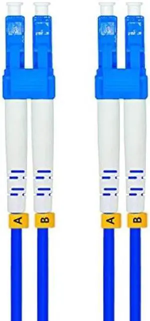 Jeirdus 20M LC to LC Indoor Armored Duplex 9/125 SM Fiber Optic Cable Jumper Optical Patch Cord Singlemode 20Meters 65ft LC-LC