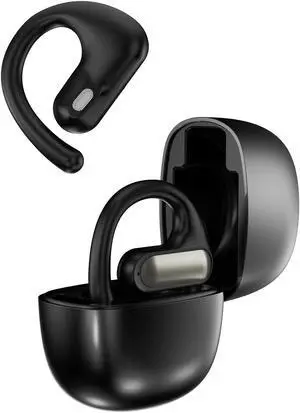 Earless Out of Ear Open Ear Headphones Wireless Ear OWS Hanging Earphones Bluetooth Headset, Air Bone Conduction Open Ear Blue Tooth Outer Ear Earbuds Buds Bone Conducting Outside Ear Headphones